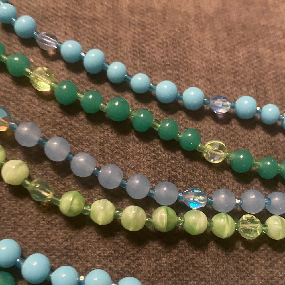 Unique, Outstanding Beaded Multilayer Necklace - image 7